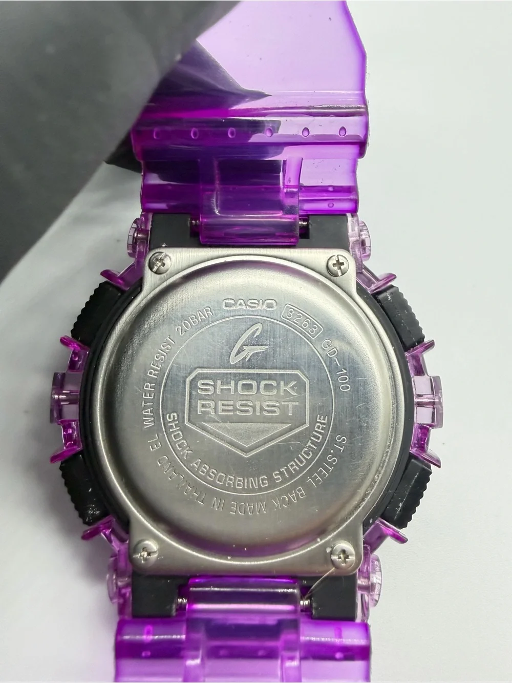 Casio Transparent (Skeleton/Jelly) Purple Custom Built Digital Sport Watch
